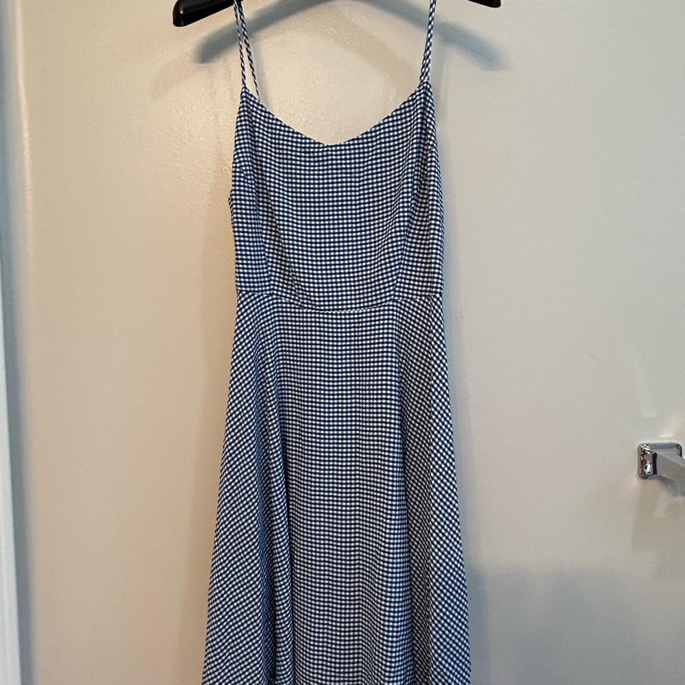 Old Navy Blue and White Checkered Sun Dress